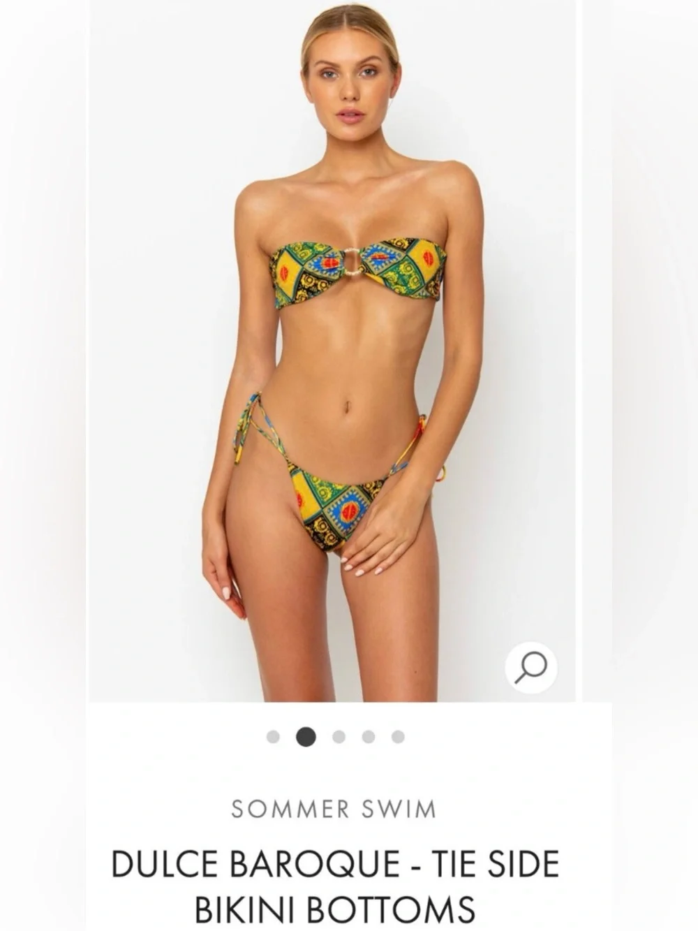 Sommer Swim Bikini CECE Bandeau & DULCE Tie Side Bottom in Baroque - Picture 5 of 10